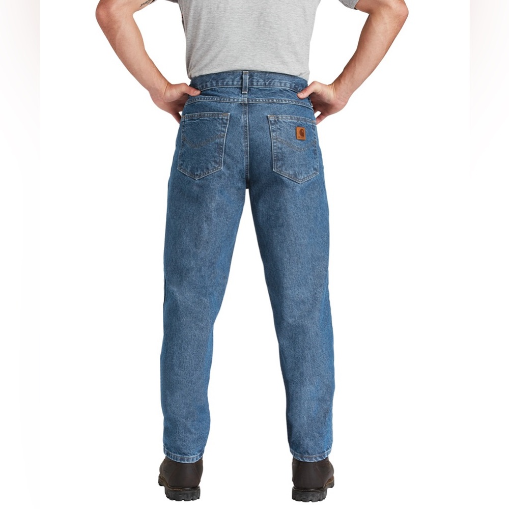 Carhartt Mens Relaxed Fit Tapered Leg 100% Cotton Denim Jeans 40X38 - Picture 2 of 12